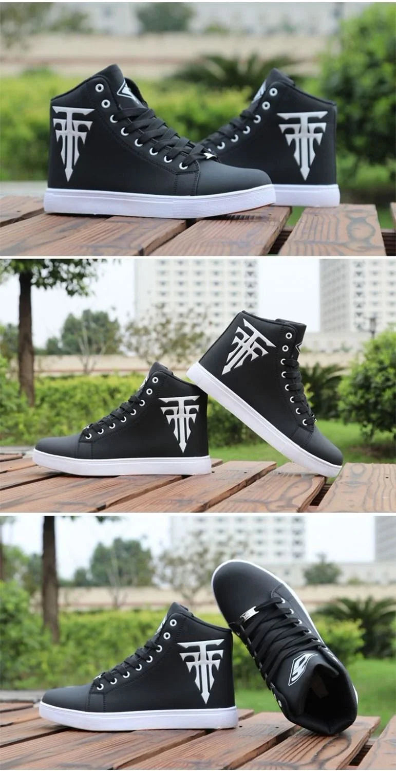 Sneakers for Men – Vulcanized High Top, Comfortable, Autumn Spring Fashion