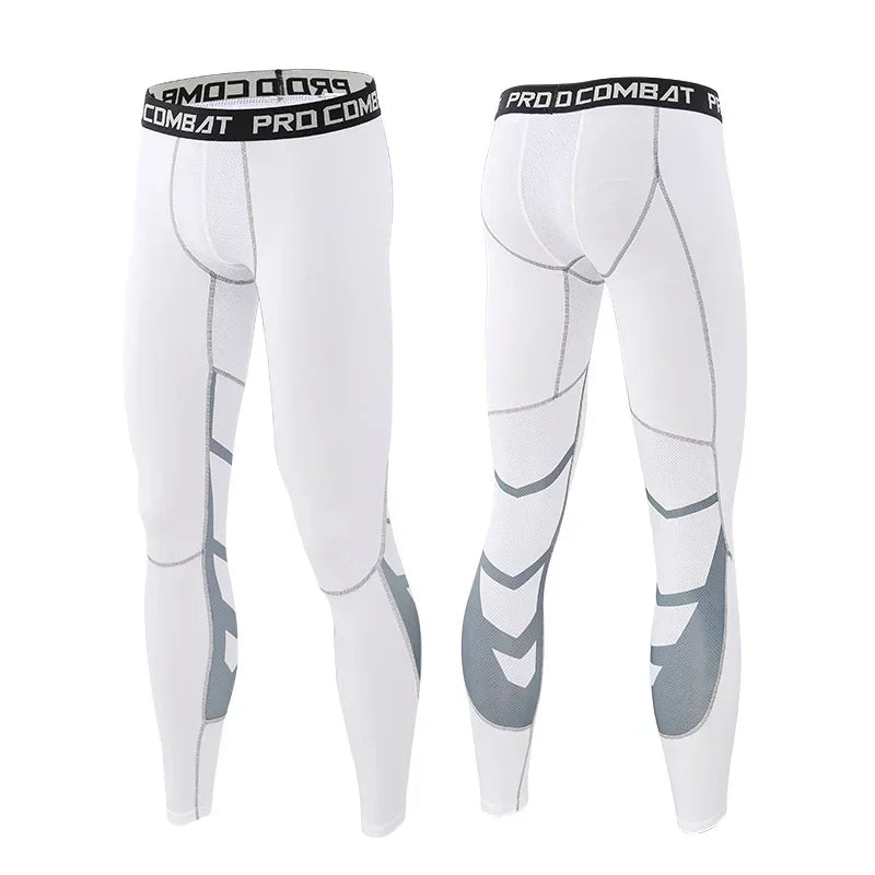 Men's Lycra Compression Pants – Cycling, Running, Basketball, Soccer, Elastic Sweatpants, Fitness Tights, Legging Trousers, Rash Guard