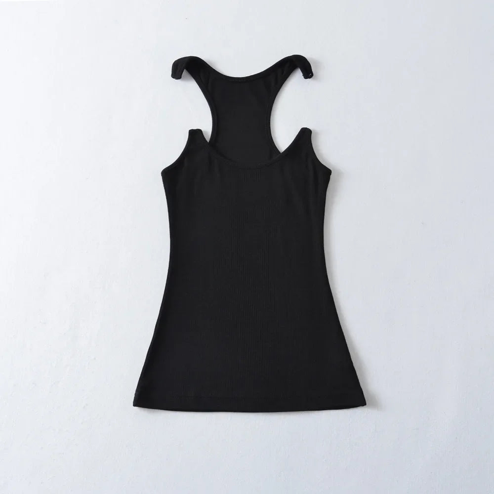 Women’s Ypro Ribbed Tank Top – Invisible Straps, Camisole Style, Slim Fit, Casual Tee
