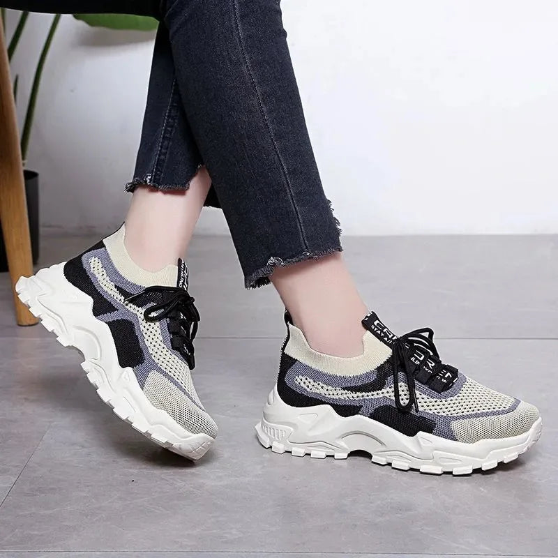 Female Shoes – All-Match Mesh Casual, Deodorant Soft Bottom, Spring & Autumn Breathable Sneakers