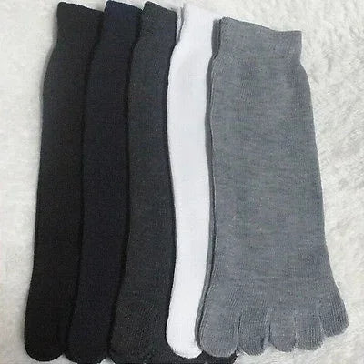 Men's and Women's Five Toe Socks – Ideal for Barefoot Running Shoes, Sports, 5 Finger Toe Design
