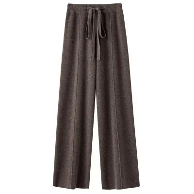 High-Waisted Wool Cloud Pants – Loose Fit, Casual, Straight Leg, Outerwear, Autumn/Winter, New Arrival