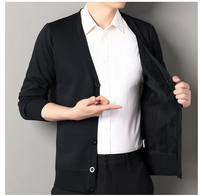 Men's Smart Casual Cardigan V-neck Sweater – Button Knit Cardigan, Perfect For Autumn And Winter, Stylish And Comfortable