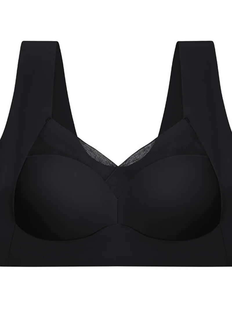 Women's Seamless Ice Silk Bra – Sexy Push-Up, Wireless, Invisible, Sleep Lingerie, Fitness Sports Bralette