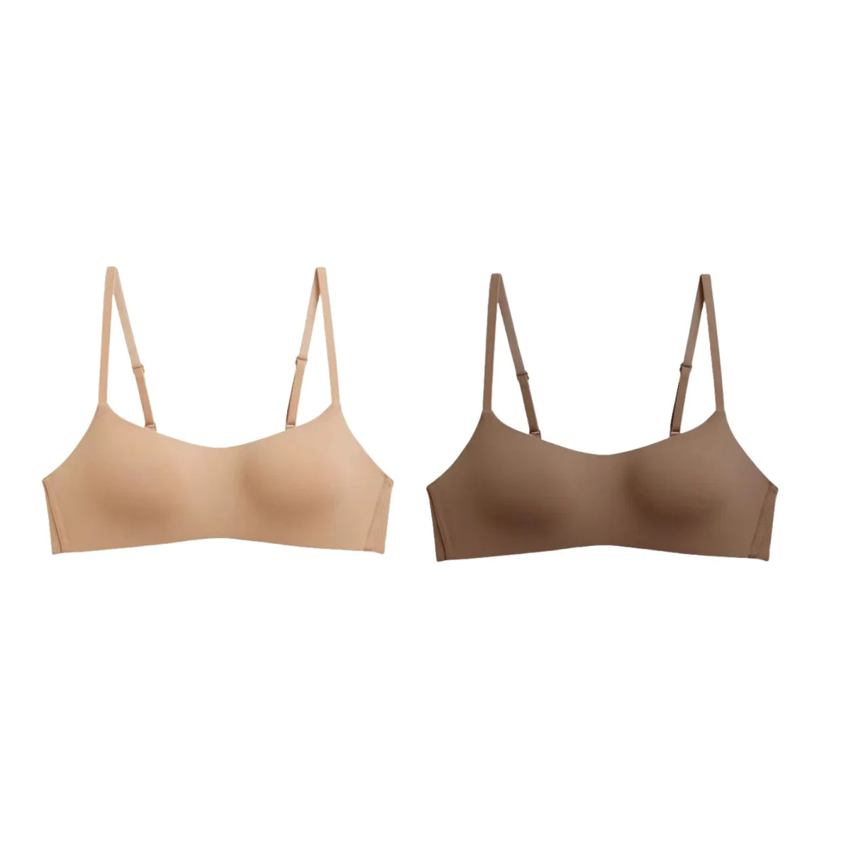 2PCS Set Non-Wire Bras – Seamless Underwear, Small Breast Cups, Tube Tops, Sexy Lingerie, Comfortable Female Bralette