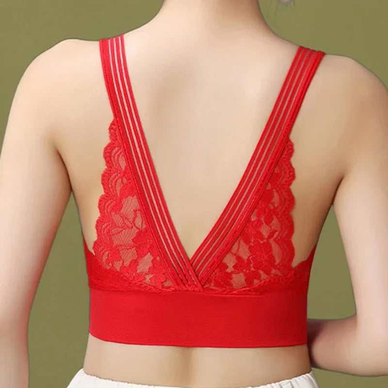 Sexy Lace Seamless Large Size Women's Bra – Comfortable, Breathable, Sports Beauty Back Vest, Sleep Gathered Wrapped Chest Tube Top