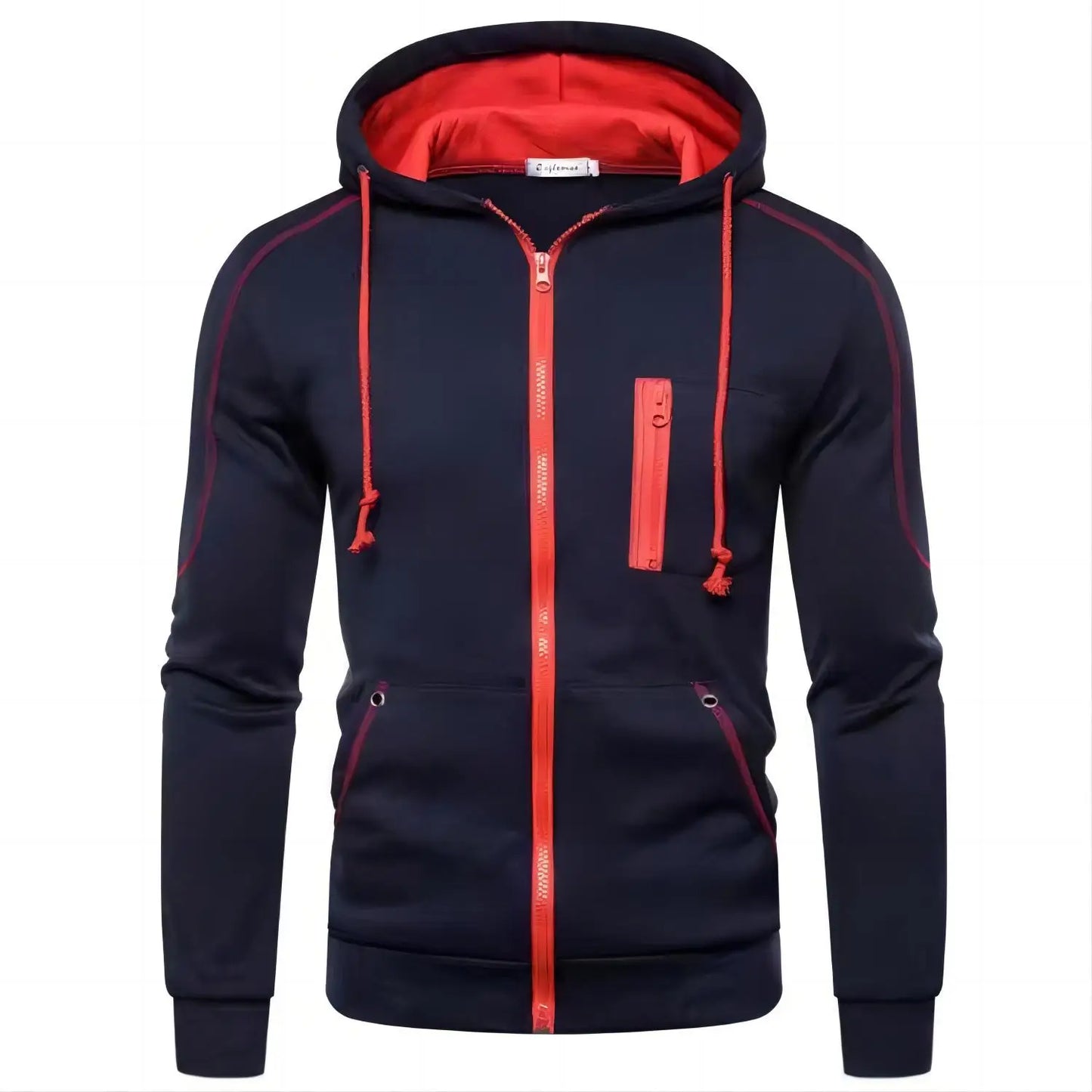 Men's Hoodie Jacket – Streetwear Long Sleeve Sweatshirt, Zipper Hooded Pullover, Sportswear for Men