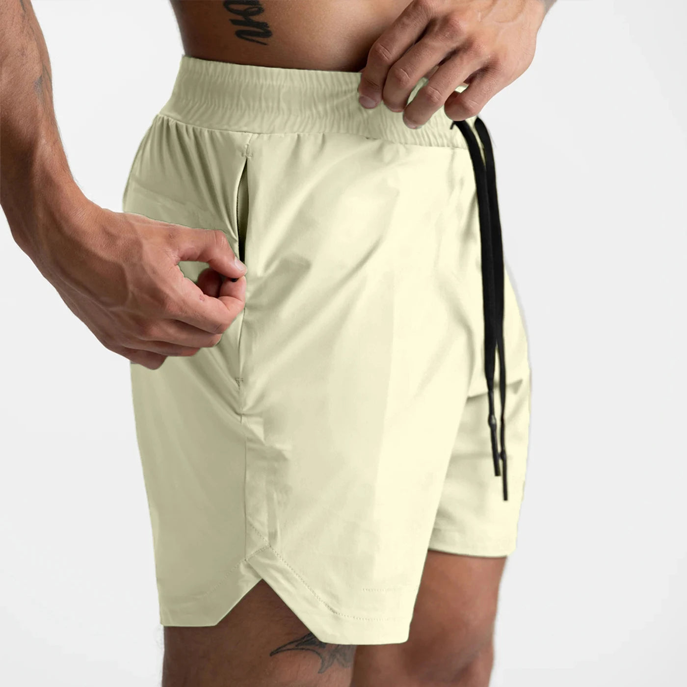 Men's Shorts – Single-Layer Woven, Quick Dry, Solid Color, Running, Fitness, Sports Casual, Comfortable American Fifth Pants