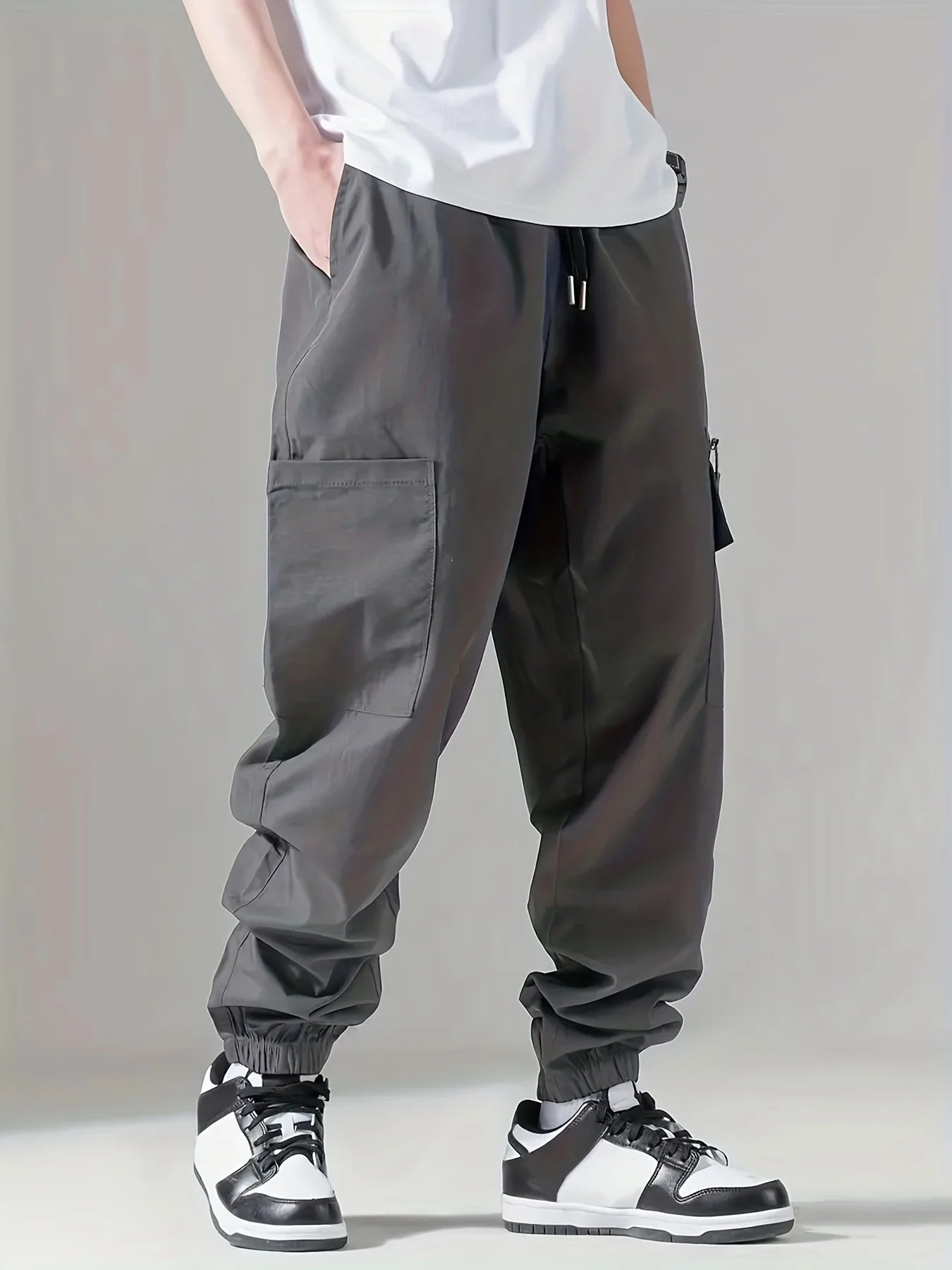 Men's Cargo Pants – Thin, Comfortable and Breathable, Outdoor Casual Wear, Suitable for Running and Cycling, Multi-Pocket Style