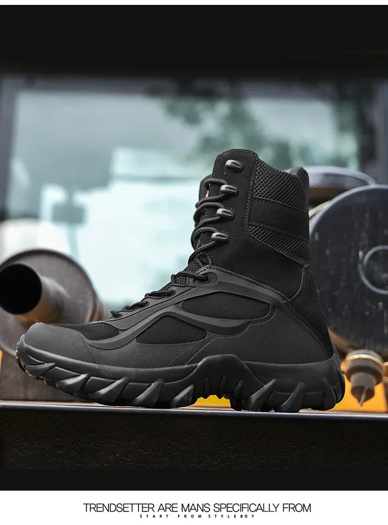 Tactical Boots - Special Forces Field Man Boot, Lightweight, Outdoor, Non-Slip Men Shoes