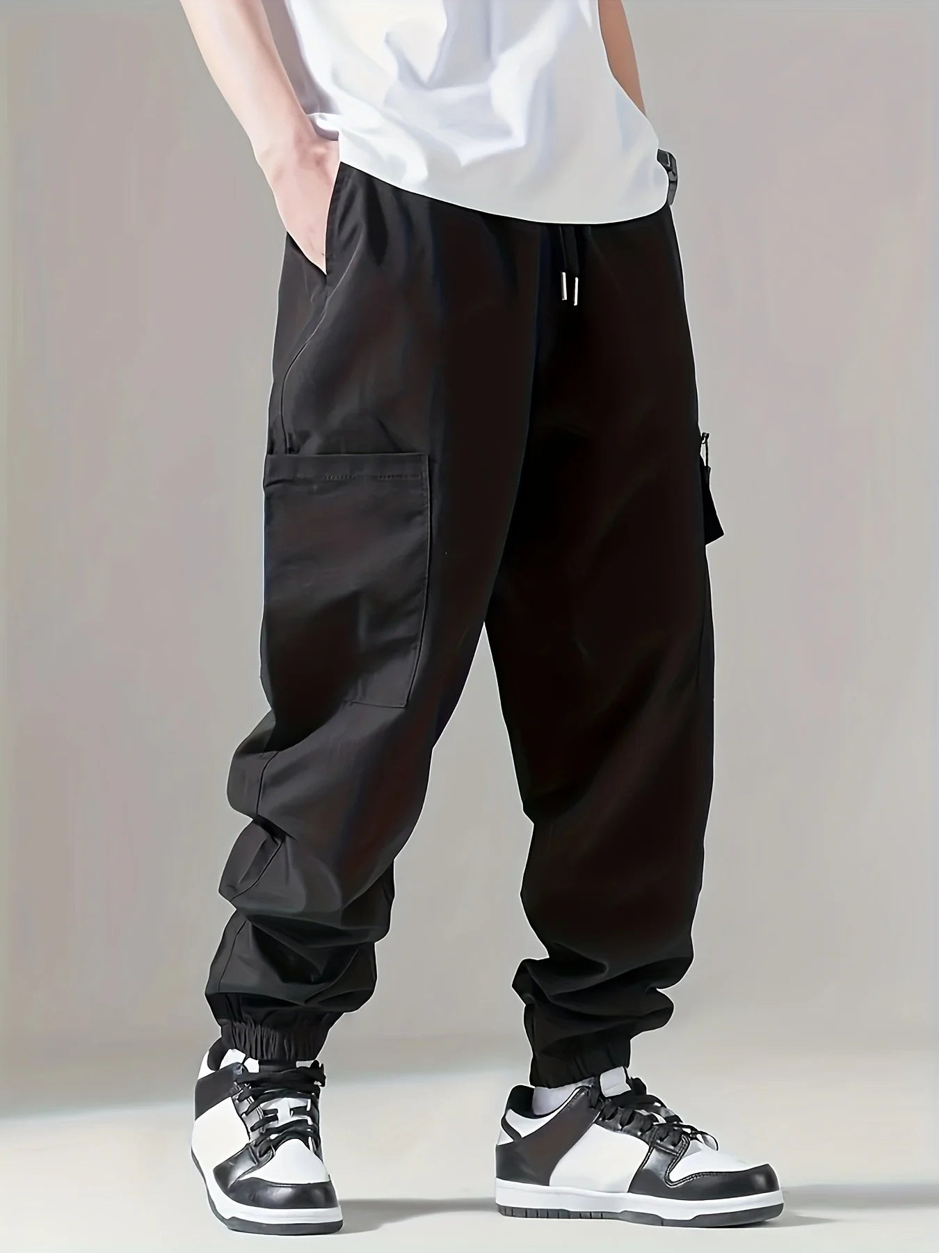 Men's Cargo Pants – Thin, Comfortable and Breathable, Outdoor Casual Wear, Suitable for Running and Cycling, Multi-Pocket Style