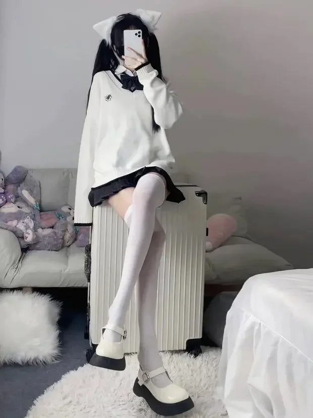 Sweet Over-Knee Long Socks – Women's Sexy Nylon Calf Socks, Thigh-High Stockings, JK Lolita Cosplay Tights