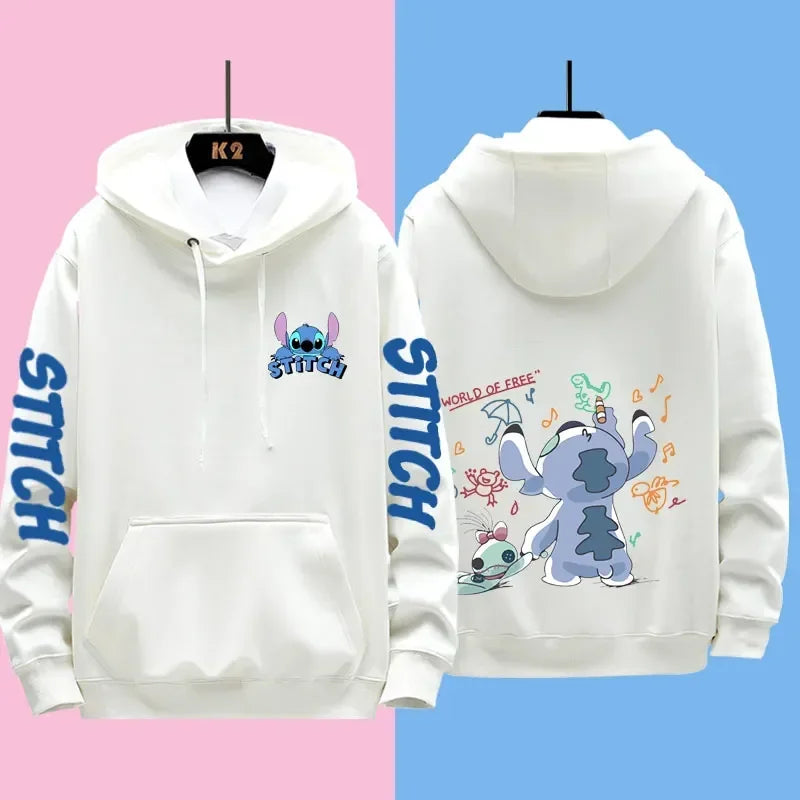 Disney Stitch Couple Hoodies – Matching Outfits for Men & Women, Casual Sweatshirts & Hooded Jackets