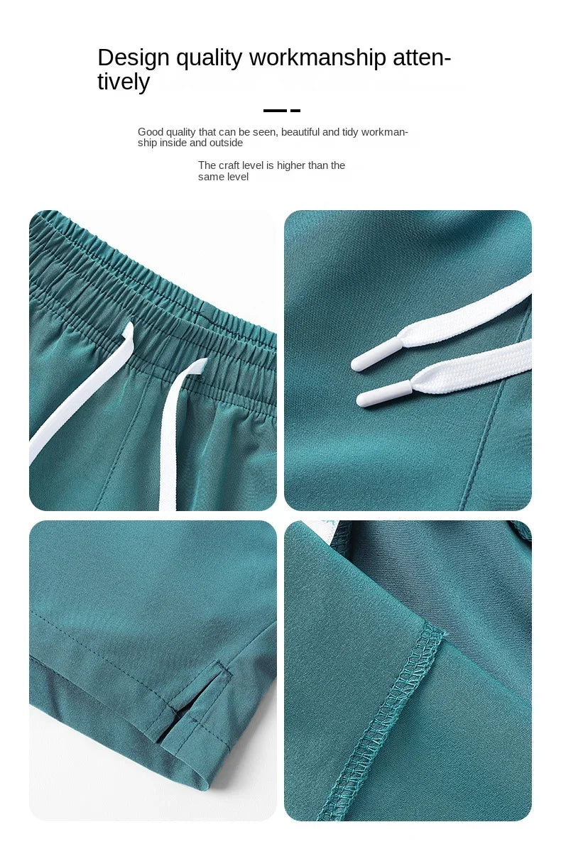 Sports Shorts – Running Pants, Three-Piece Design, Men's and Women's Zippered Pockets, Couple's Summer Shorts