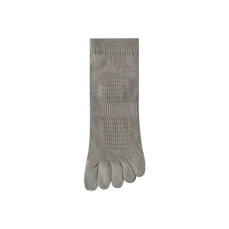 Men's Ultra-Thin Breathable Mesh Socks – Sports Five Finger, Ankle, Sweat-Absorbing, Split Toe, Summer Short Socks