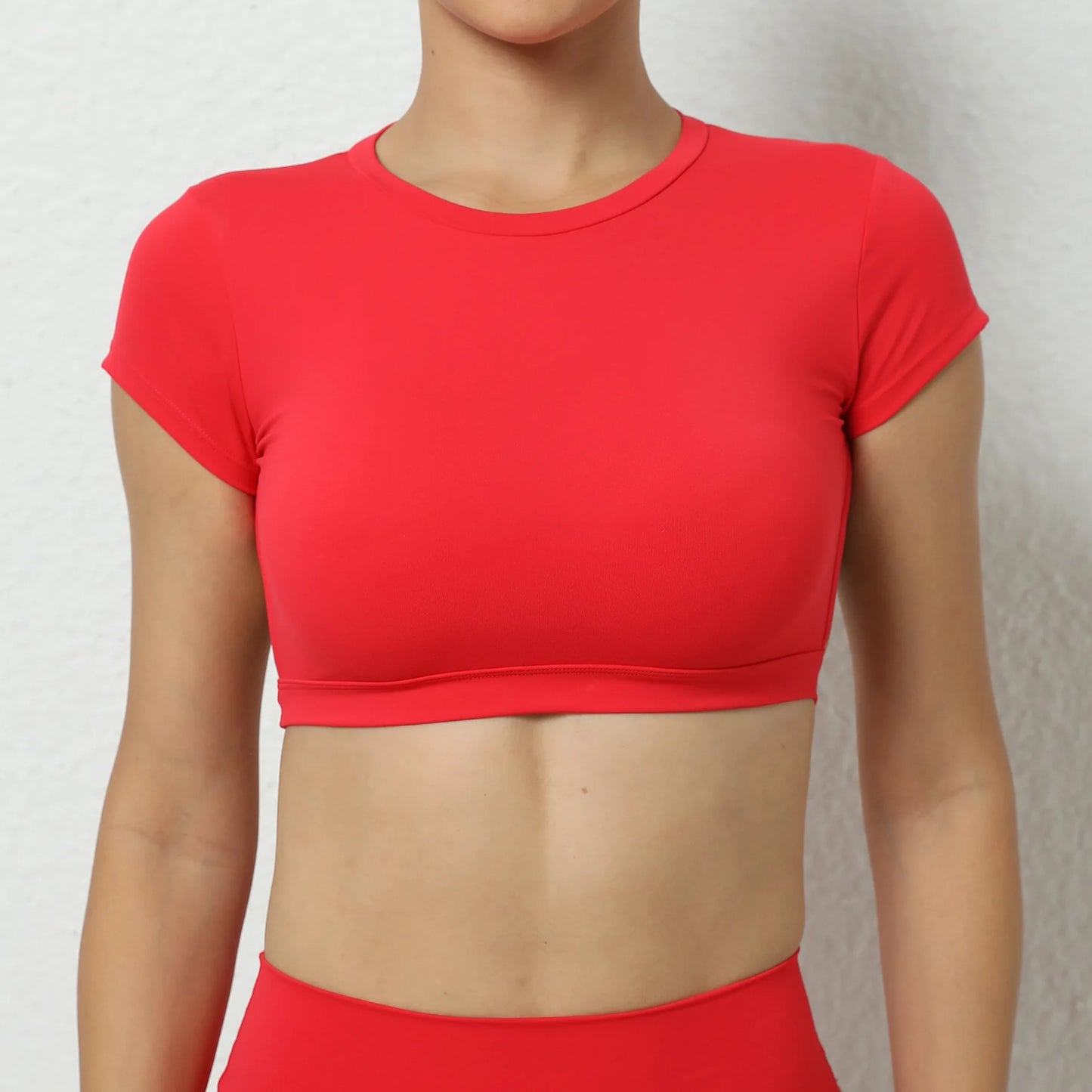 Breathable Backless Sports Crop Top – Women's Fitness & Yoga Workout Shirt