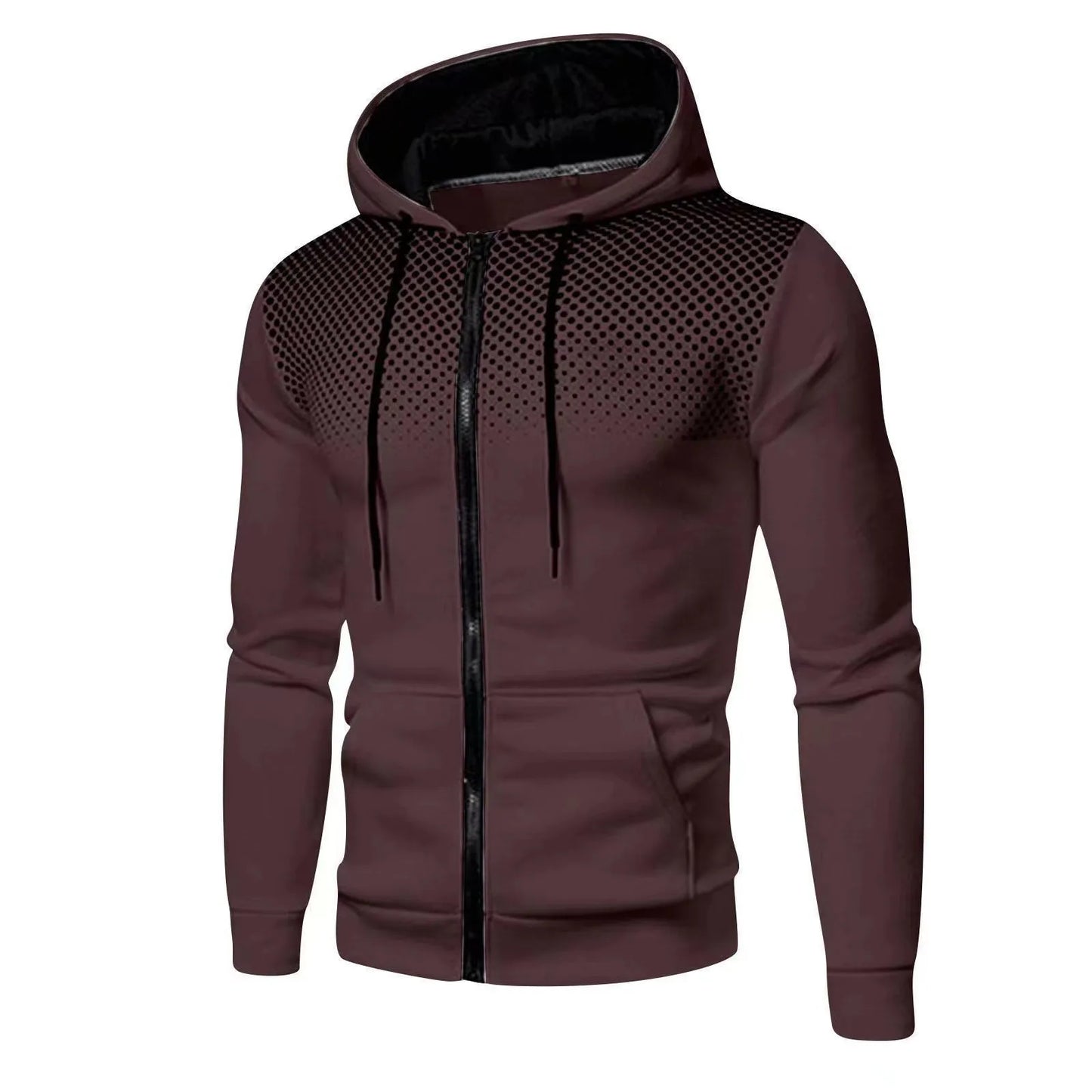 Men's Hoodie Jacket – Streetwear Long Sleeve Sweatshirt, Zipper Hooded Pullover, Sportswear for Men