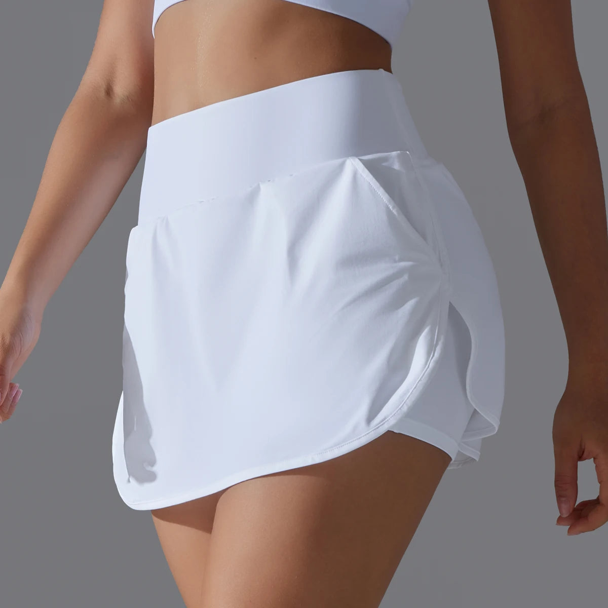 Women Gym Running Shorts – Double Deck, Quick Dry, Sporty, Fitness, Jogging, Workout, With Pocket, Tight Fit