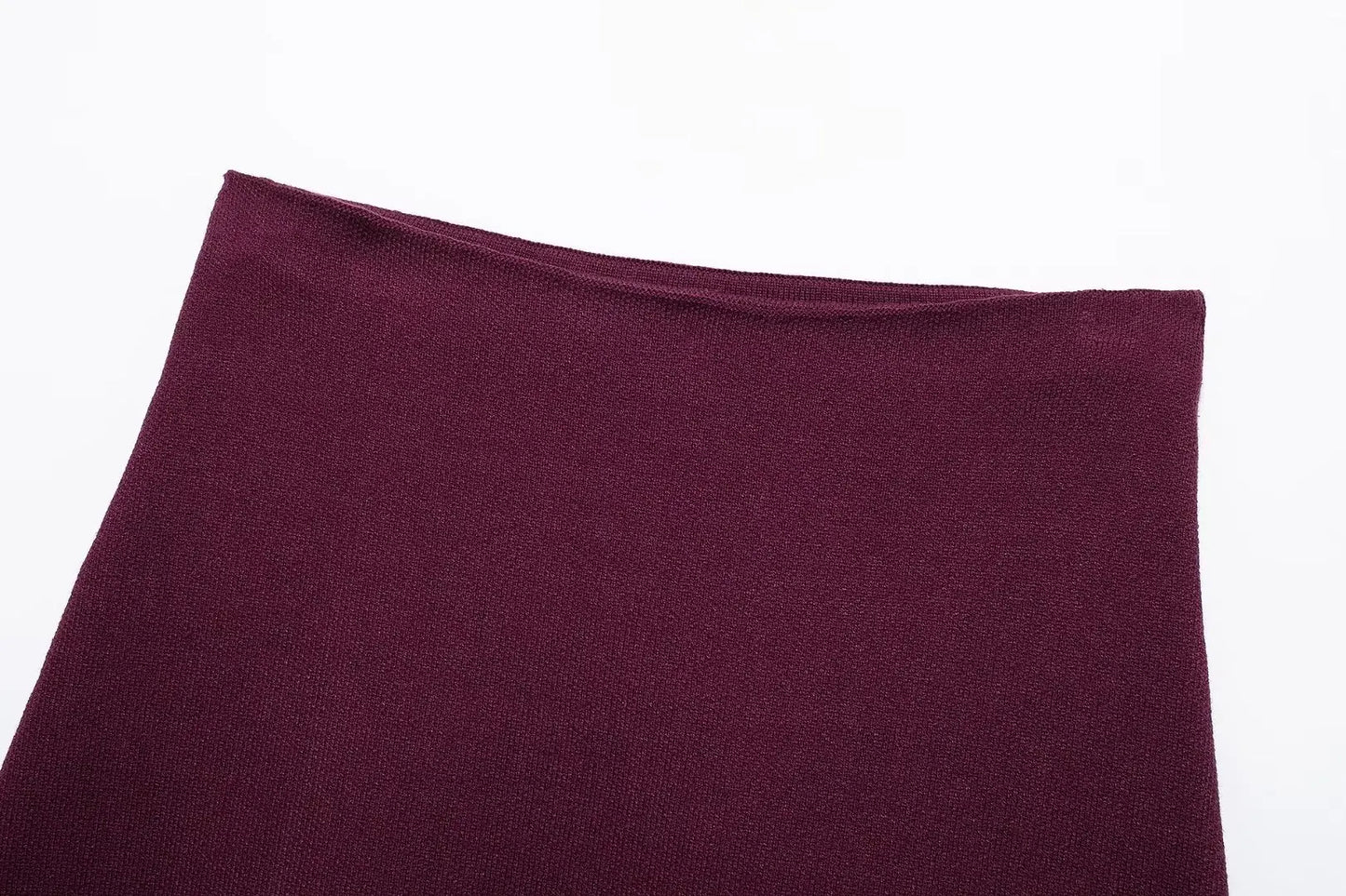 Elegant Knitted Cardigan – Burgundy Red, V-Neck, Slim Fit, Long Sleeve, Autumn Office Chic Outerwear
