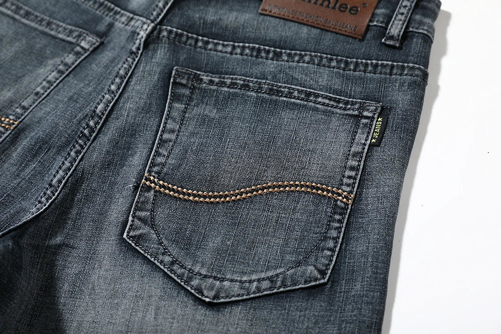 Men's Shorts Jeans – Denim Stretch Pants, Dark Blue, Fashion Design, Slim Straight Fit, Summer Shorts for Men