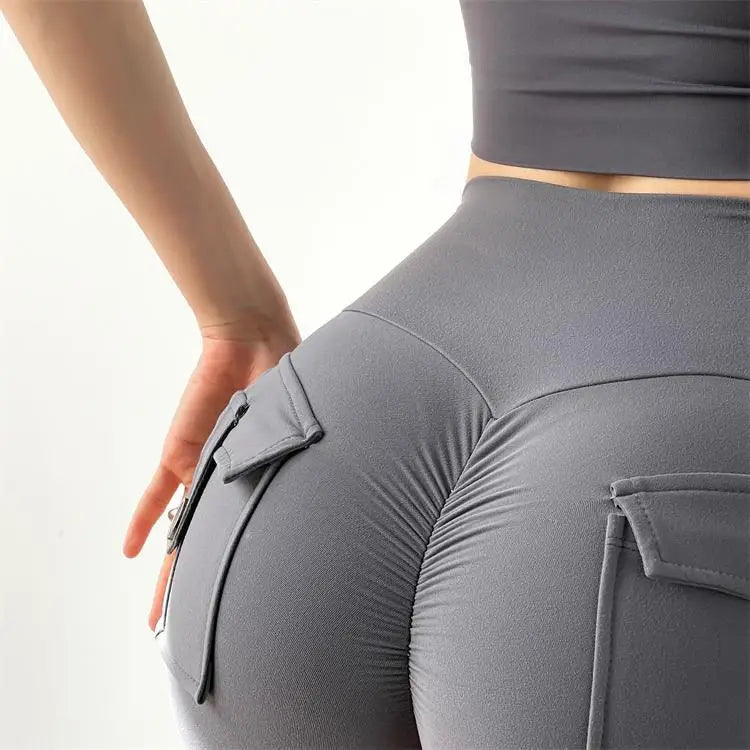 Women Sport Shorts – Pocket Design, Gym Wear, Sexy High Waist, Workout, Push Up, Booty Scrunch, Biker Shorts, Fitness, Cycling Tights