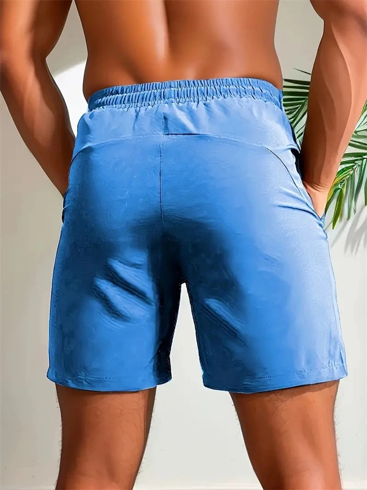 Men's Gym Shorts – Sport Running, Squat Fitness, Workout, Breathable, Quick-Drying, Drawstring, Summer Shorts
