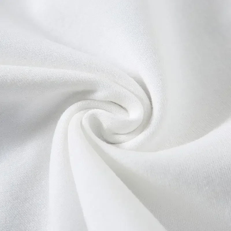 Heavy-Duty Cotton T-Shirt – Thickened, Threaded Round Neck, Short Sleeves, Three-Needle Stitching