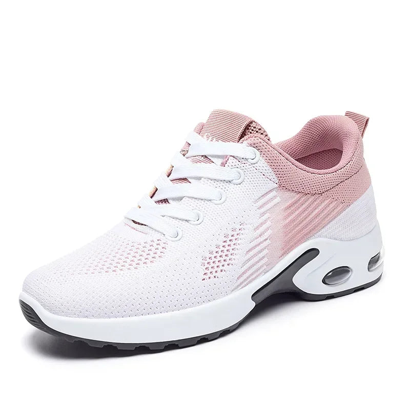 Breathable Sneakers - Summer Light Mesh Air Cushion Sports Shoes for Women, Outdoor Lace-Up Training Shoes, New Running Shoes for Ladies