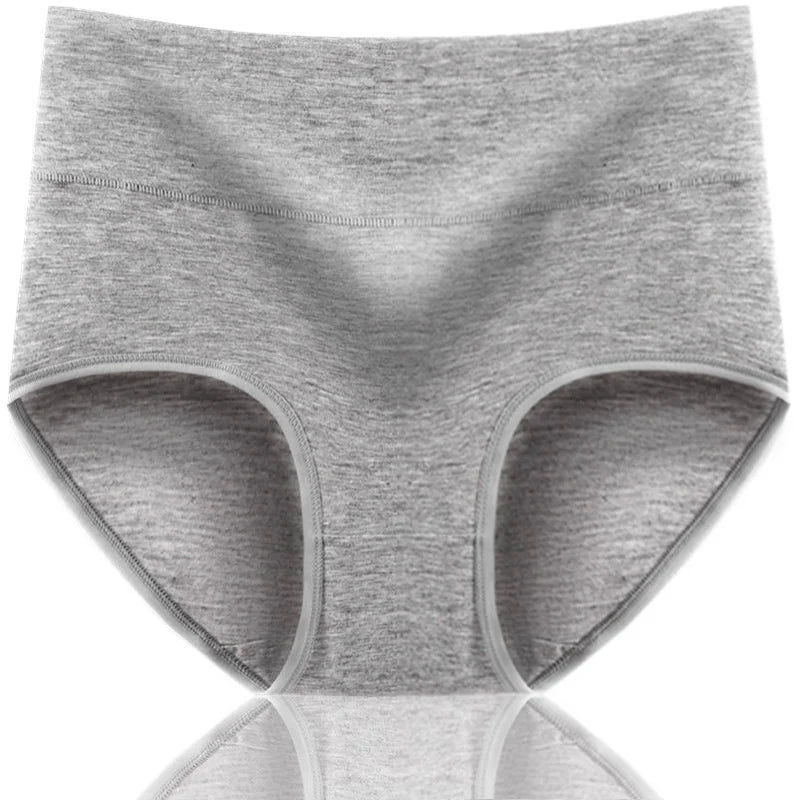 5PCS High Waist Cotton Panties – Body Shaper, Plus Size, Seamless Sexy Women's Underwear