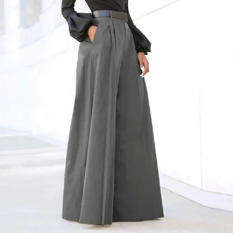 Wide-Leg Palazzo Pants for Women – Summer, Printed, Cropped, Linen, Comfy, Baggy Trousers, Vêtements Femme