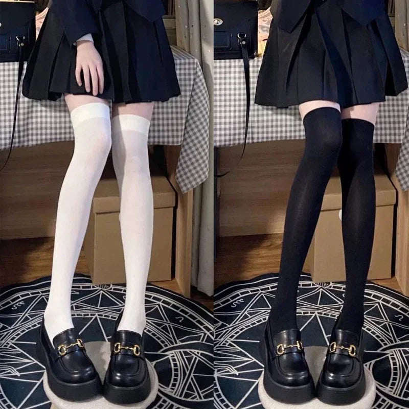 Sweet Over-Knee Long Socks – Women's Sexy Nylon Calf Socks, Thigh-High Stockings, JK Lolita Cosplay Tights
