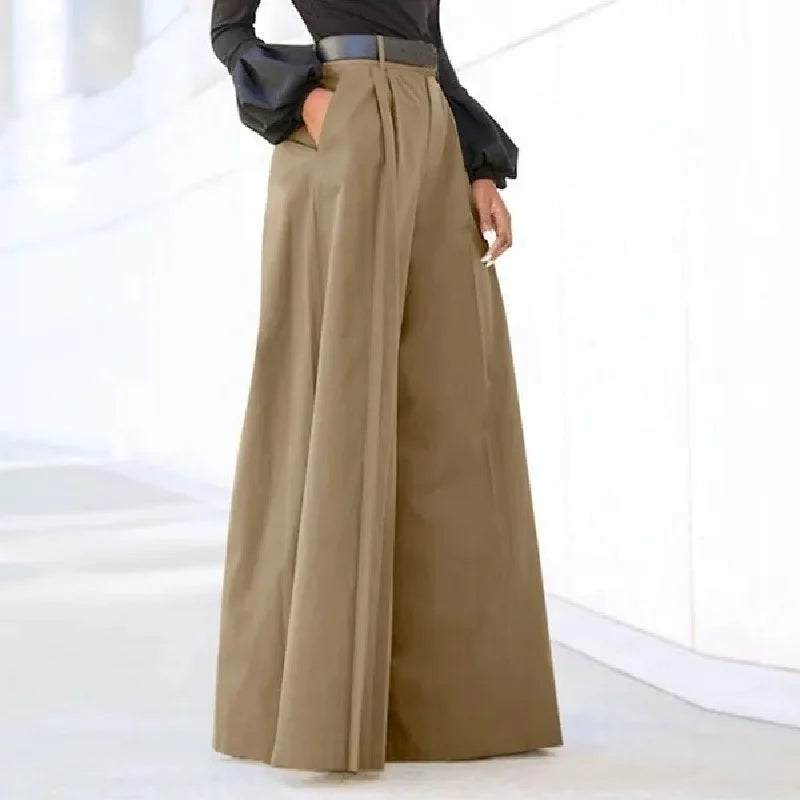 Wide-Leg Palazzo Pants for Women – Summer, Printed, Cropped, Linen, Comfy, Baggy Trousers, Vêtements Femme