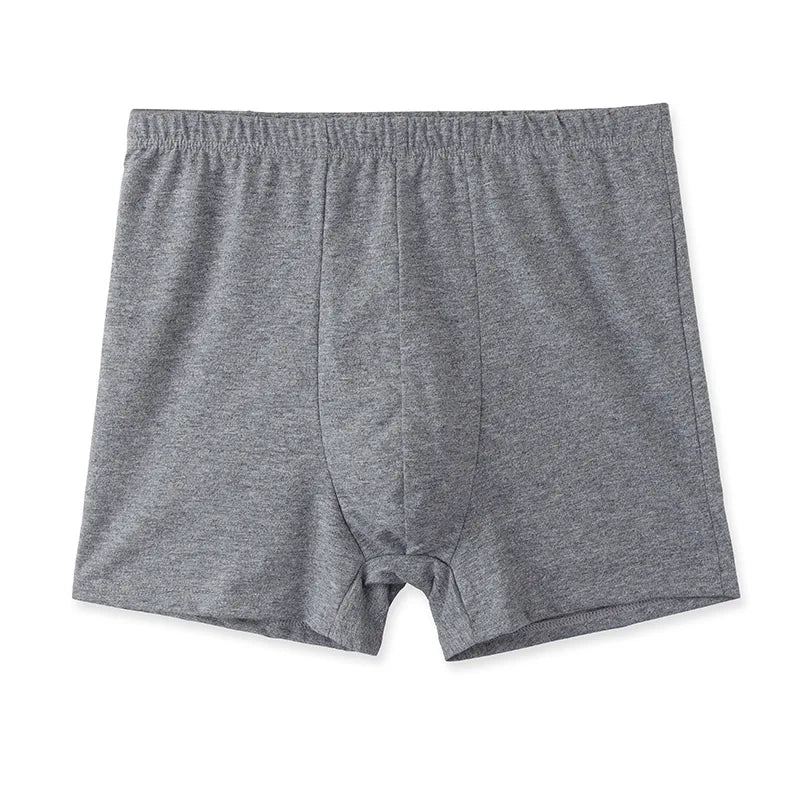 Men's Boxer Underwear – 4PCS, 100% Cotton, Loose Fit, Short Style, Plus Size Comfortable Boxers for Men