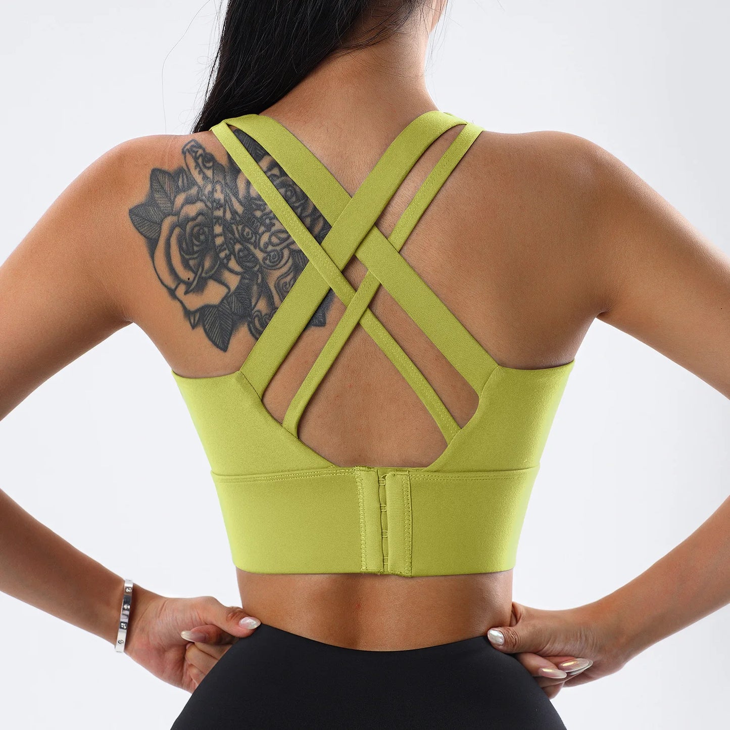 Gym Push Up Bra – Women's Sports Bra with Back Closure, High-Impact Workout Crop Top for Yoga & Fitness