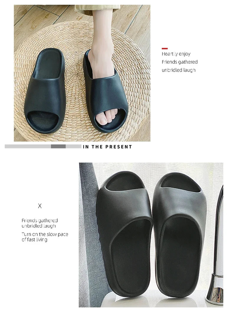 Soft Thick Soled Slippers - Women's Fashion Slippers, Home Sandals, Women's Beach Shoes