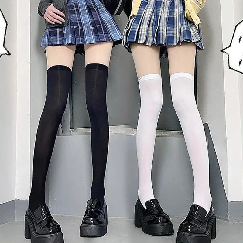 Sweet Over-Knee Long Socks – Women's Sexy Nylon Calf Socks, Thigh-High Stockings, JK Lolita Cosplay Tights