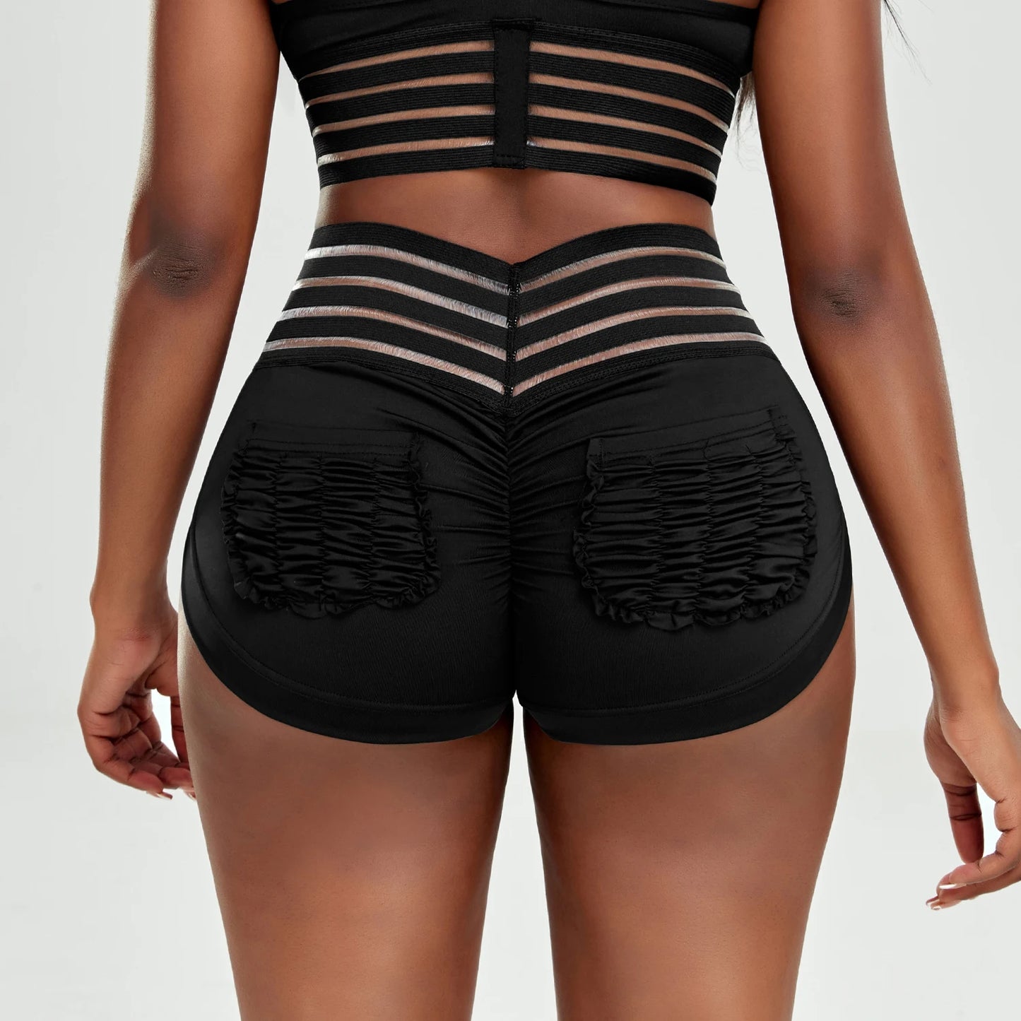 Women's High Waist Gym Shorts – Sporty, Printed, Workout, Vital Fitness, Yoga Shorts, Scrunch Butt, Leggings