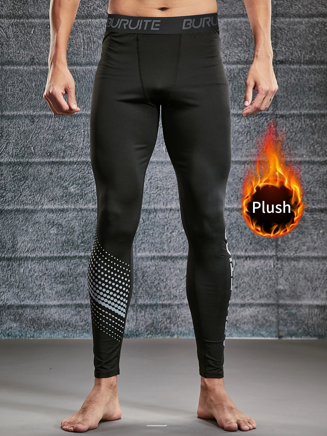 Warm Tight Leggings Men – Autumn and Winter Plush, High Stretch Compression, Fitness Training, Running Sports Suit, Autumn Trousers