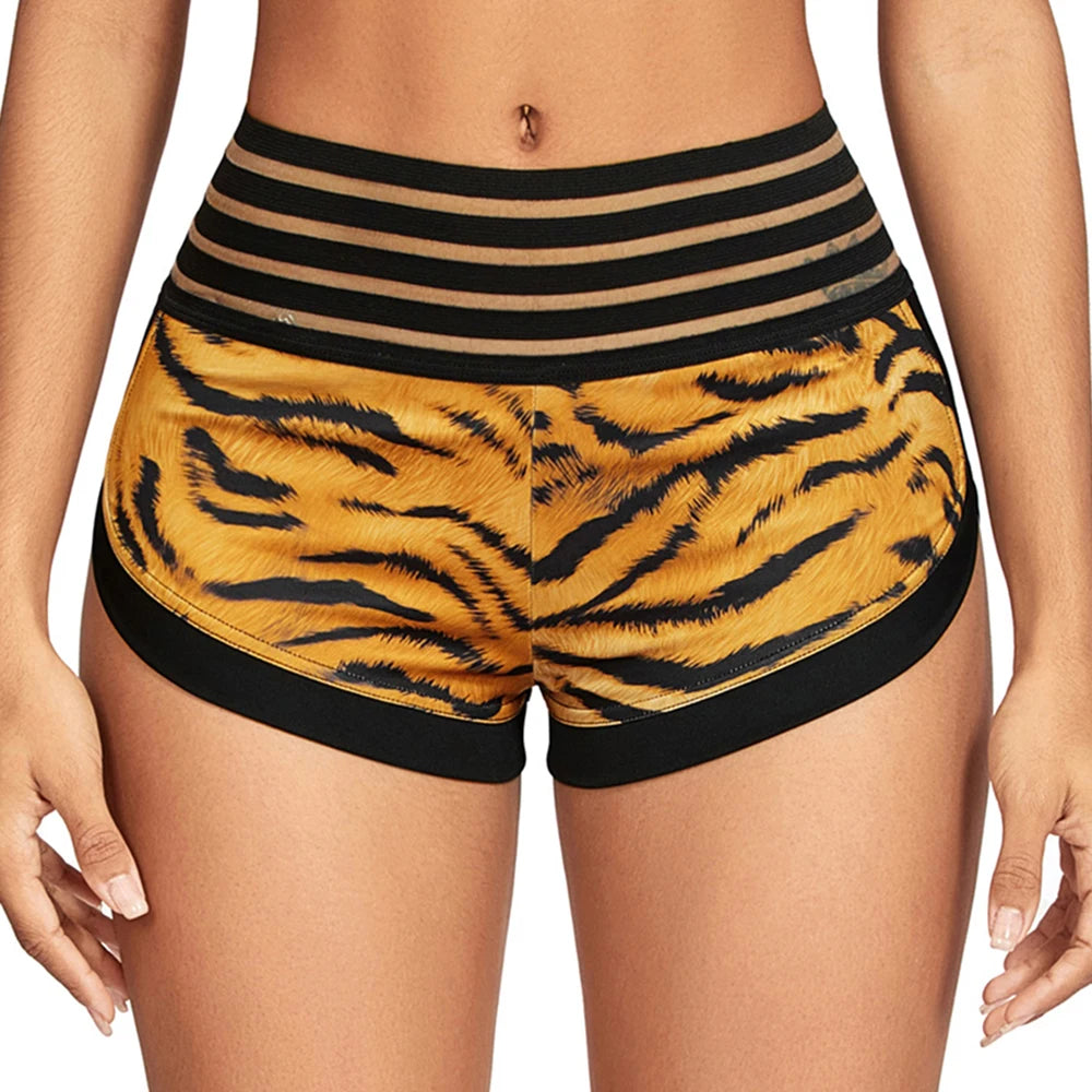Women's High Waist Gym Shorts – Sporty, Printed, Workout, Vital Fitness, Yoga Shorts, Scrunch Butt, Leggings