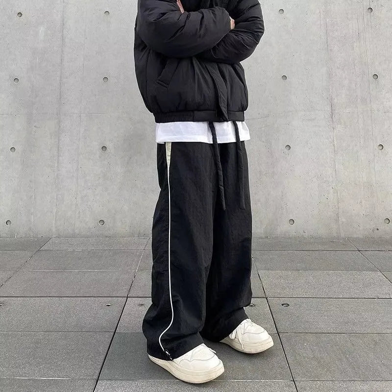 Y2K Vintage Loose Pants – Casual Streetwear, Hip Hop Style, Baggy Fit, High Waist, Wide Leg, Solid Joggers