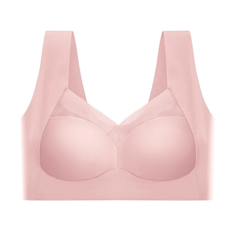 Women's Seamless Ice Silk Bra – Sexy Push-Up, Wireless, Invisible, Sleep Lingerie, Fitness Sports Bralette