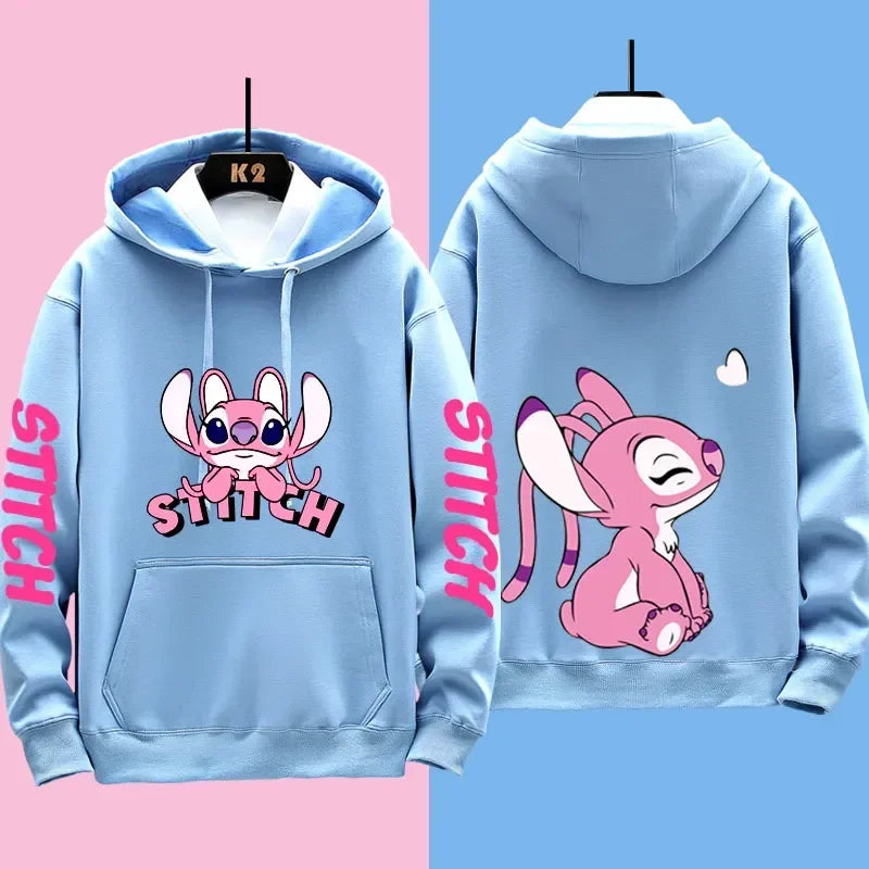 Disney Stitch Couple Hoodies – Matching Outfits for Men & Women, Casual Sweatshirts & Hooded Jackets