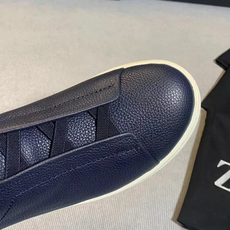 From The Factory Top Layer Cow Leather Breathable Summer Casual Shoes Luxury Deer Skin Board Versatile New Men's Shoes