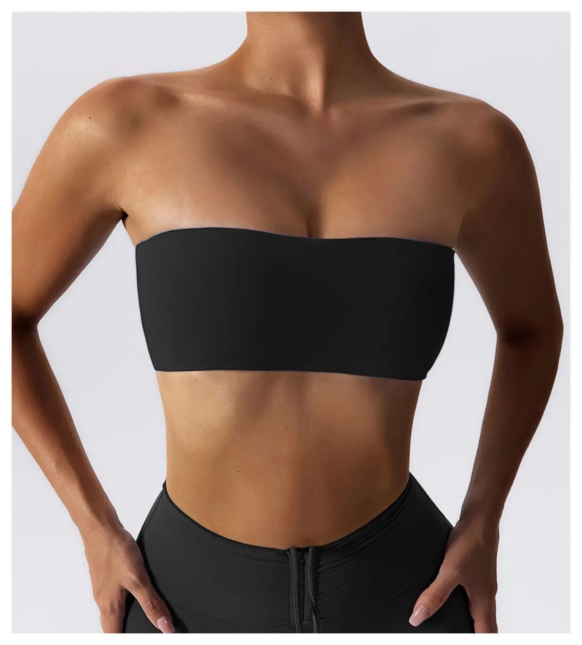 Strapless Sports Bra – Gym Top for Women, Quick-Drying Yoga Clothes, Tube Top Fitness Chest Wrap, Workout Bra