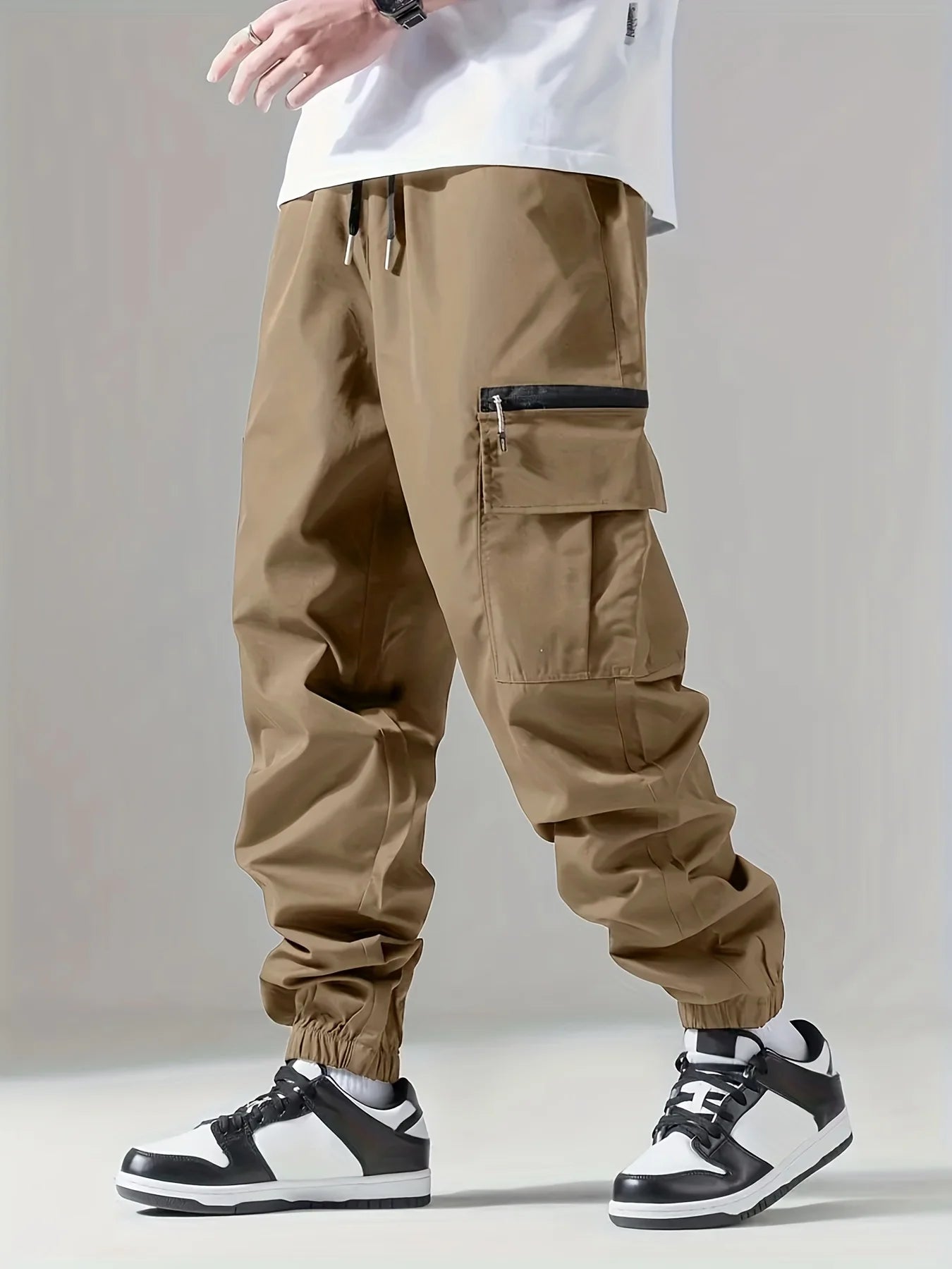 Men's Cargo Pants – Thin, Comfortable and Breathable, Outdoor Casual Wear, Suitable for Running and Cycling, Multi-Pocket Style
