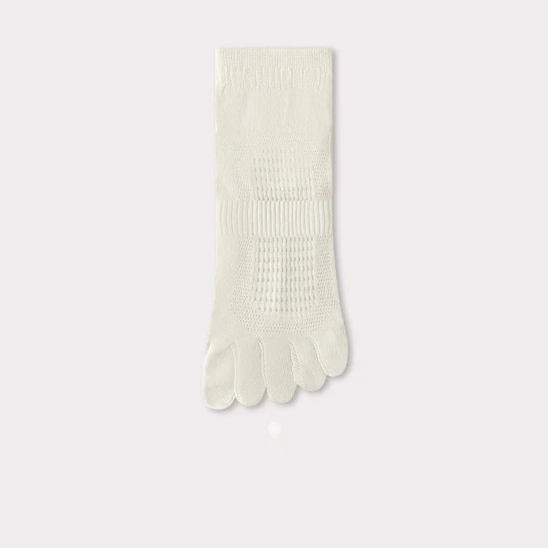 Men's Ultra-Thin Breathable Mesh Socks – Sports Five Finger, Ankle, Sweat-Absorbing, Split Toe, Summer Short Socks