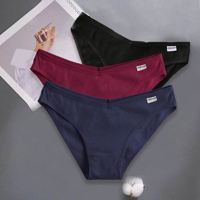 3PCS Set Women's Sexy Cotton Panties – Soft Underwear, Comfortable Briefs, Intimate Lingerie