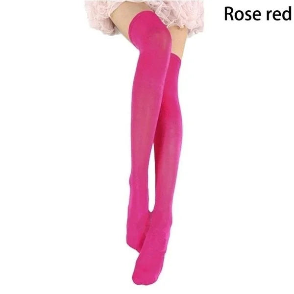 Sexy Solid Color Long Socks – Women Over Knee Thigh High Stockings, Lolita Ladies Girls Warm Knee Socks