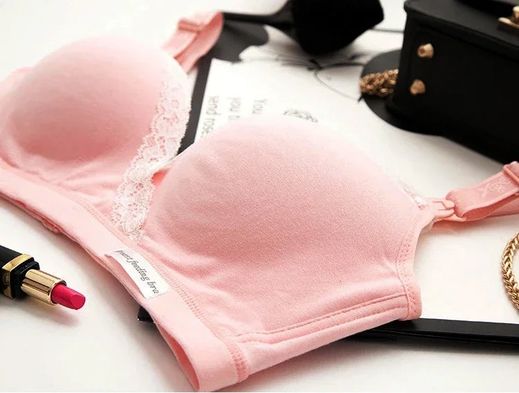 High-Quality Plus Size Nursing Bra – Breathable Cotton Comfortable Brassiere for Women, Seamless Maternity Breastfeeding Bra