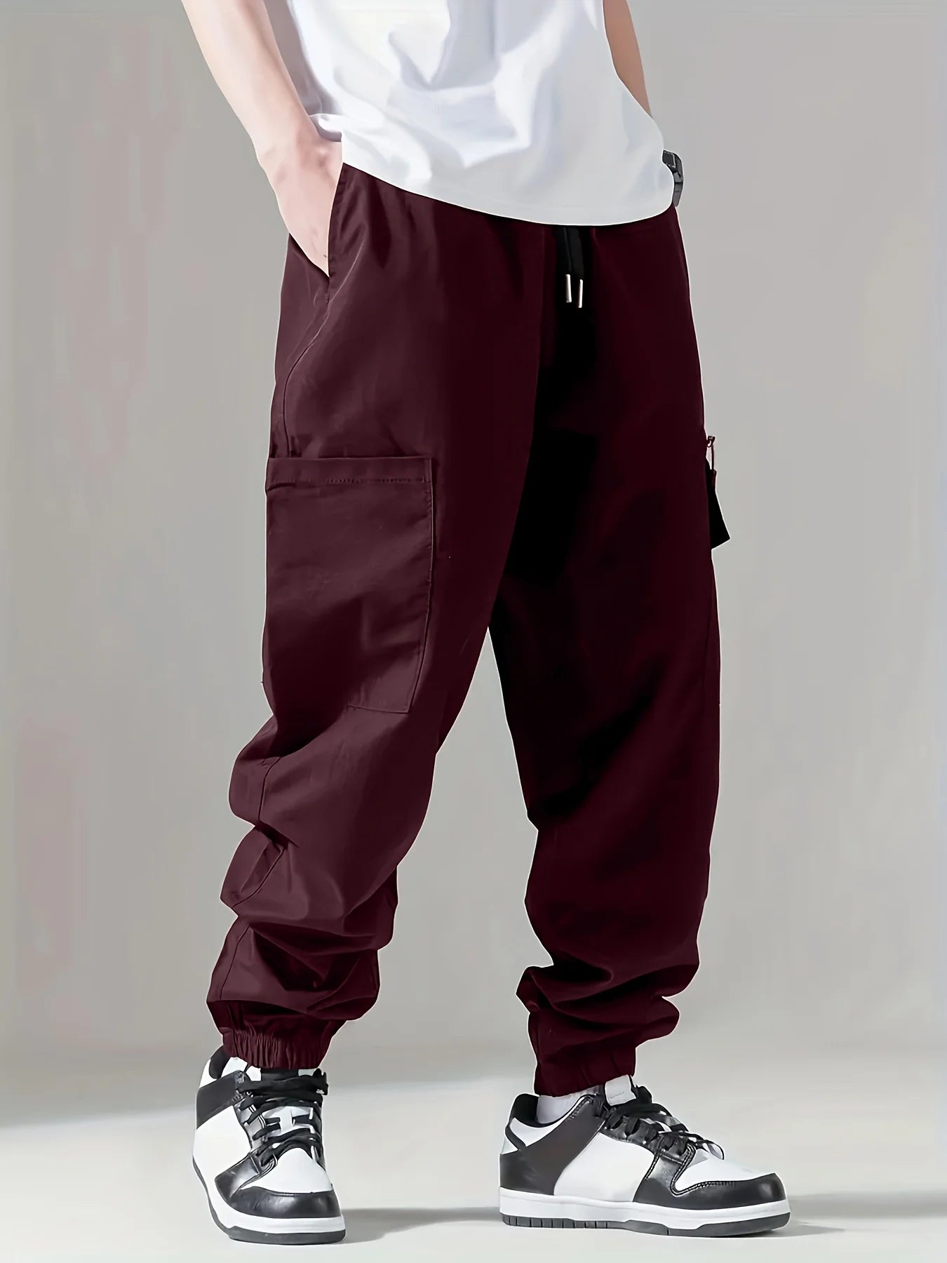 Men's Cargo Pants – Thin, Comfortable and Breathable, Outdoor Casual Wear, Suitable for Running and Cycling, Multi-Pocket Style